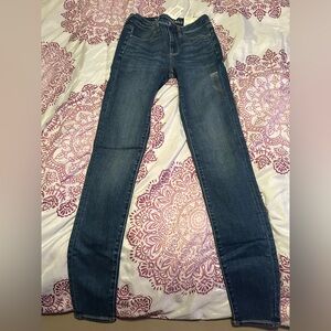 American Eagle Outfitters Dark Blue Super High Rise Jeggings